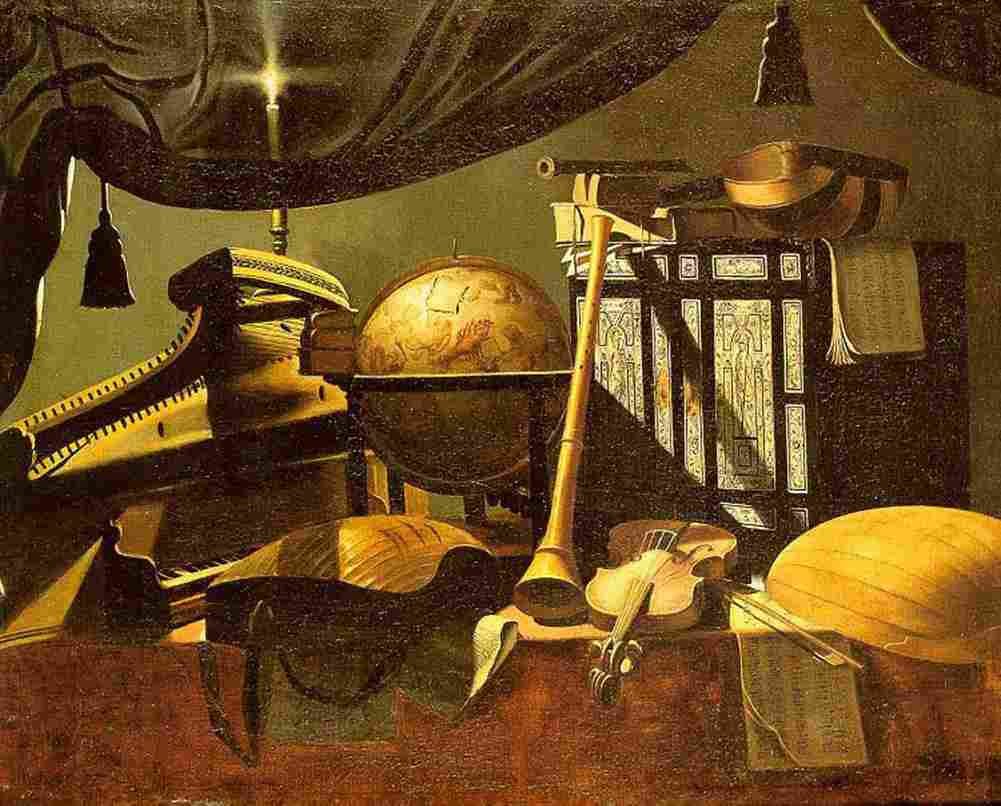 baschenis Still Life with Musical Instruments Art A4 Photo Print