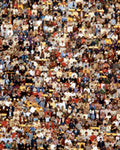 basketball crowd 1970s1980s 1990s A4 Photo Print