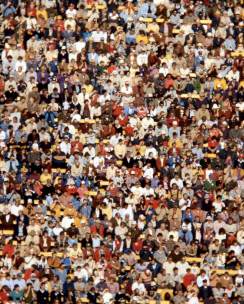 basketball crowd 1970s1980s 1990s A4 Photo Print