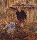 bast The Wood Gatherer Art A4 Photo Print