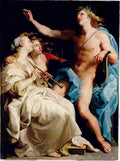 bat Apollo and two Muses Art A4 Photo Print