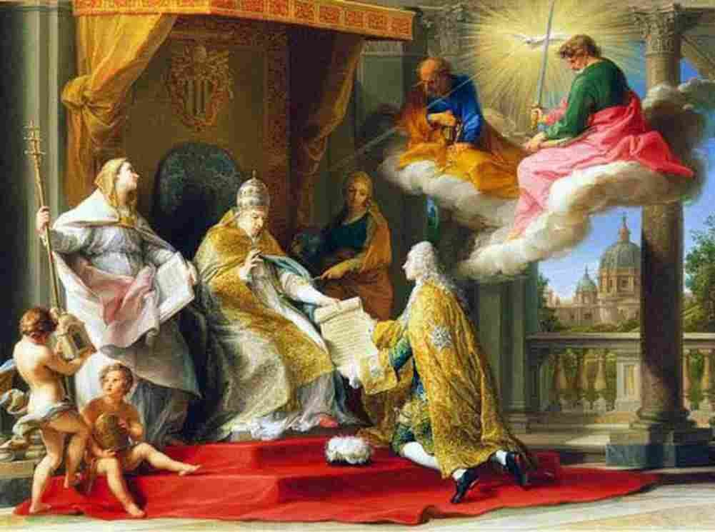 bat Pope Benedict XIV Presenting The Encyclical Ex Omnibus Art A4 Photo Print