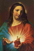 bat Sacred Heart Art A4 Photo Print