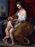 bat Venus Caressing Cupid Art A4 Photo Print