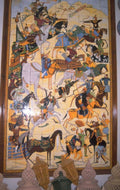 battle elephants mural 1980s 1990s A4 Photo Print