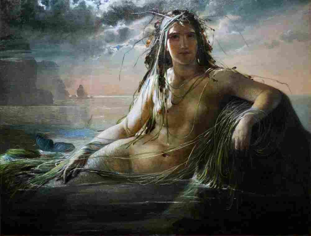 baum Mermaid Art A4 Photo Print