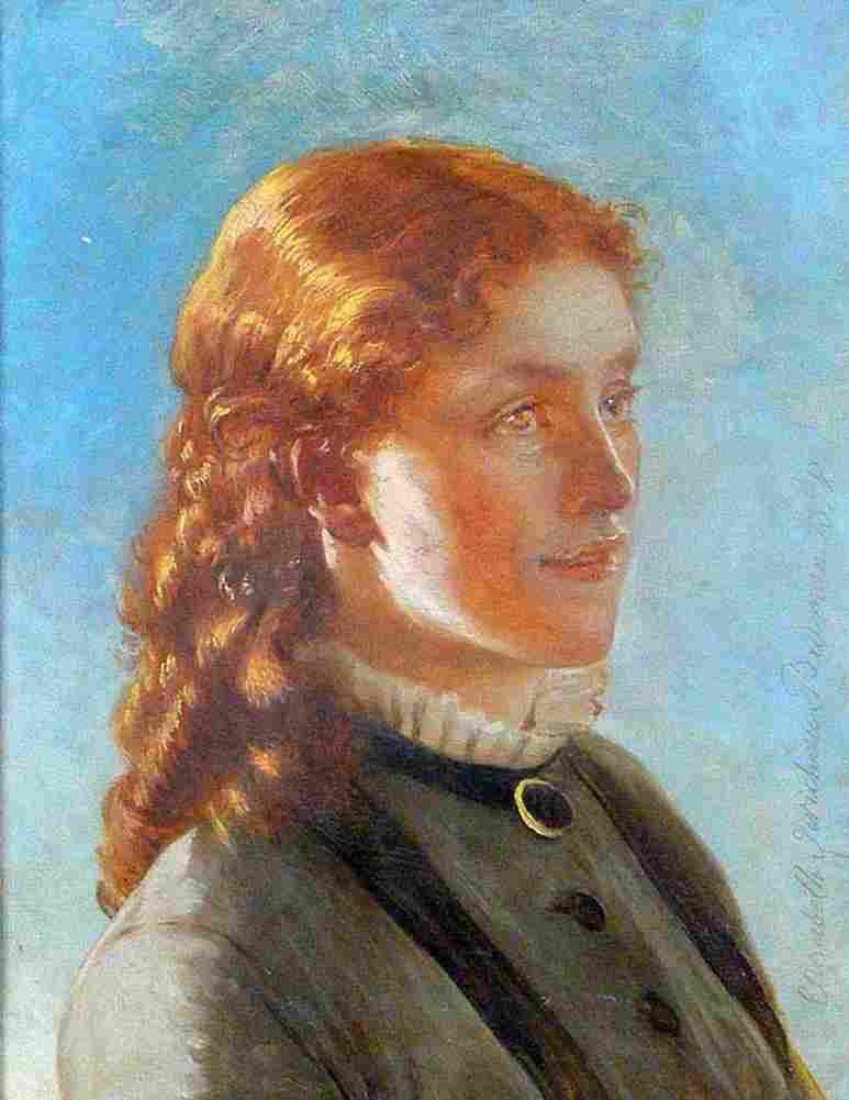 baum Portrait of a Young Woman Art A4 Photo Print