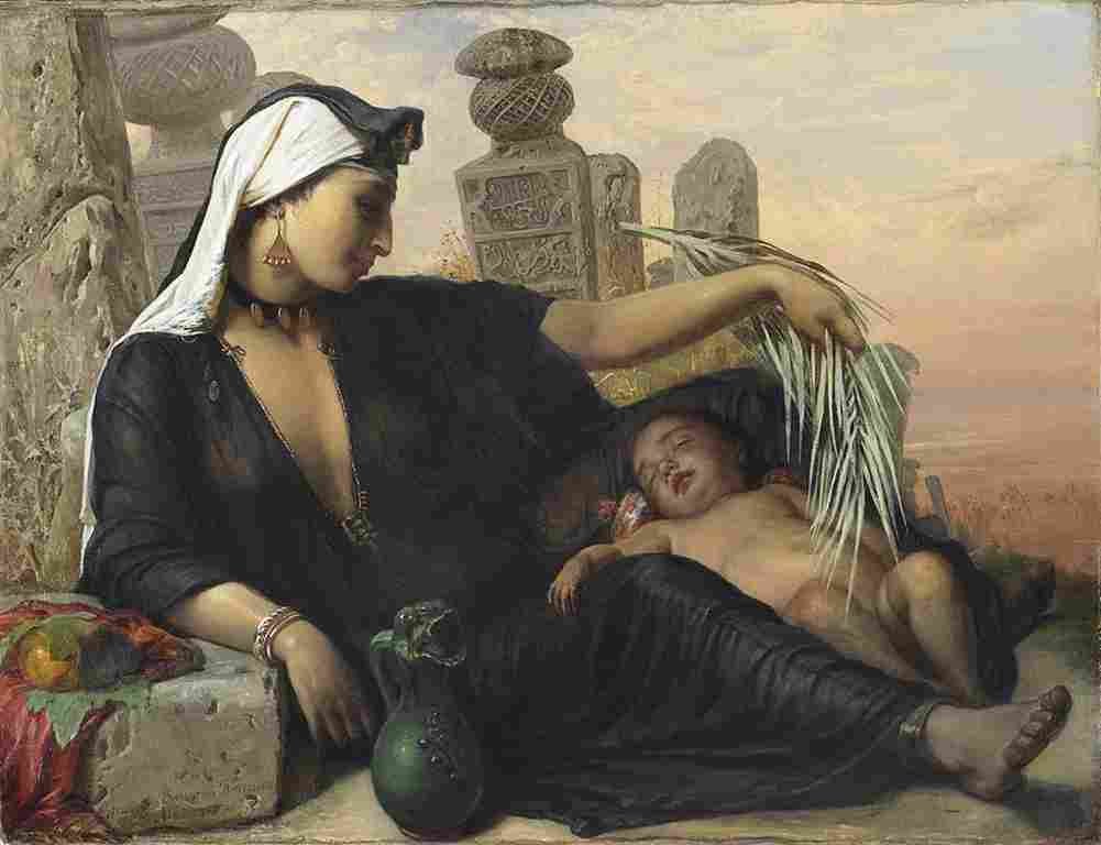 baumann a fallah woman with her child Art A4 Photo Print