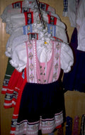 bavarian costumes display 1980s 1990s A4 Photo Print