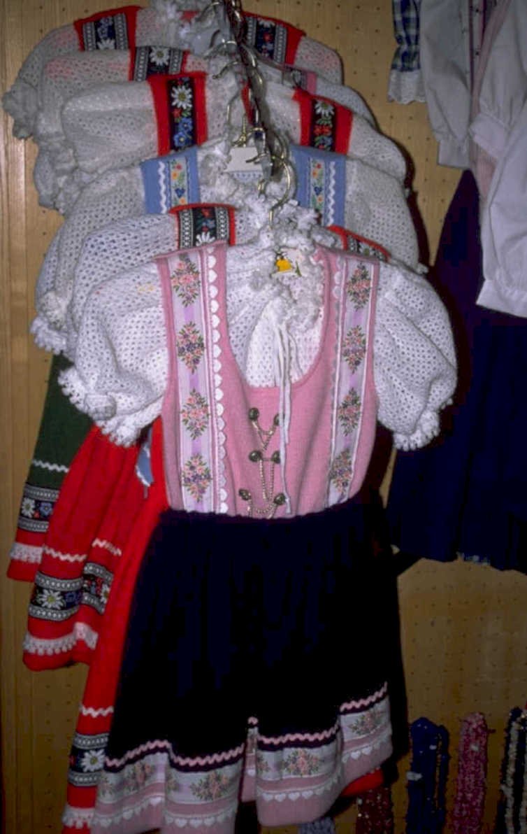 bavarian costumes display 1980s 1990s A4 Photo Print