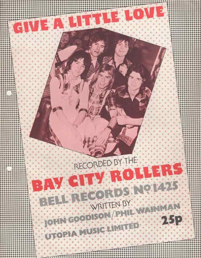 bay city rollers give a little love 1970s sheet music 166748 A4 Photo Print