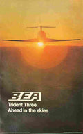 bea trident three ahead in the skies 1971 4 Advert A4 Photo Print