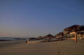 beach boats sunrise 1980s 1990s A4 Photo Print