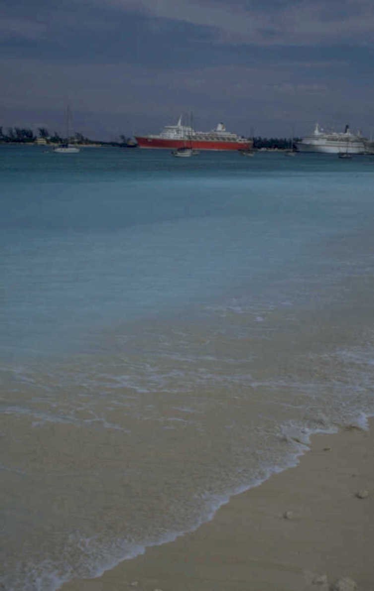 beach cruise ship 1980s 1990s A4 Photo Print