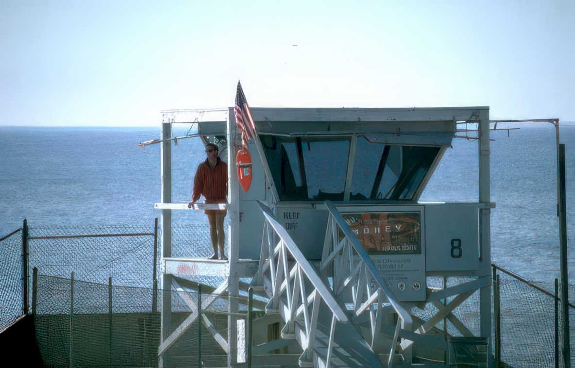 beach lifeguard station Vintage A4 Photo Print