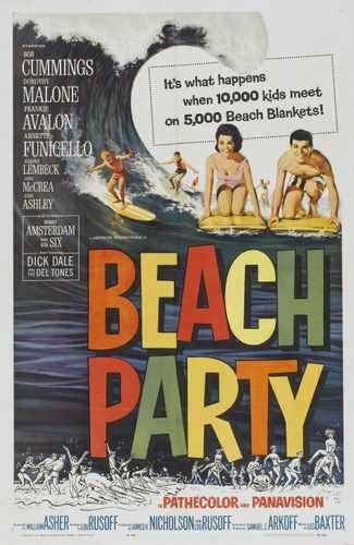 beach party 01 film star poster A4 Photo Print