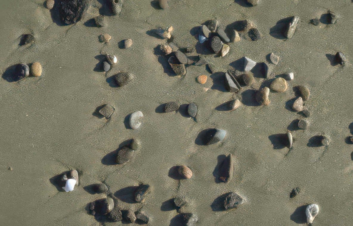 beach pebbles rocks 2 Vintage A4 Photo Print