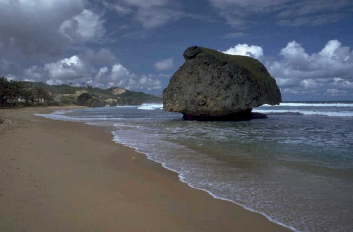 beach rock sky 1980s 1990s A4 Photo Print