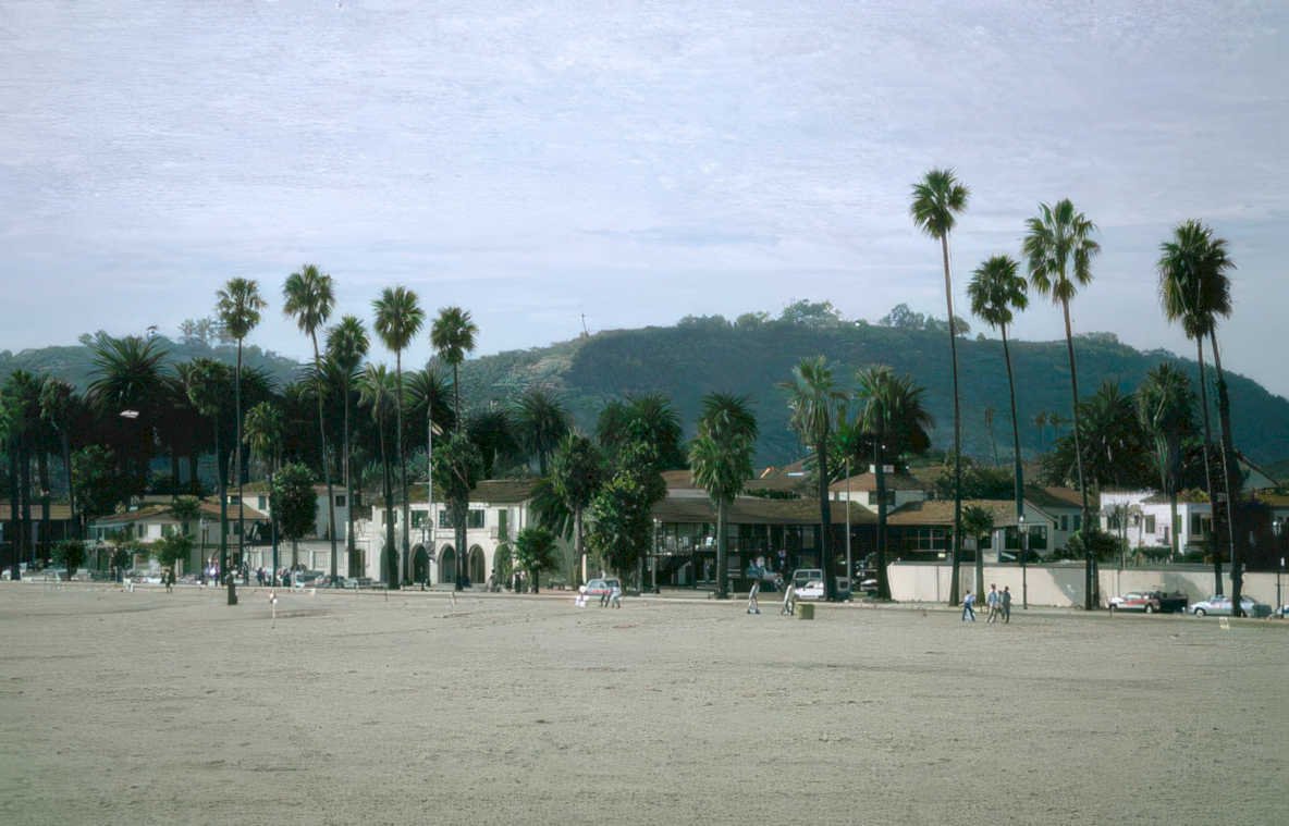 beach santa barbara Vintage A4 Photo Print