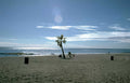 beach scene california Vintage A4 Photo Print