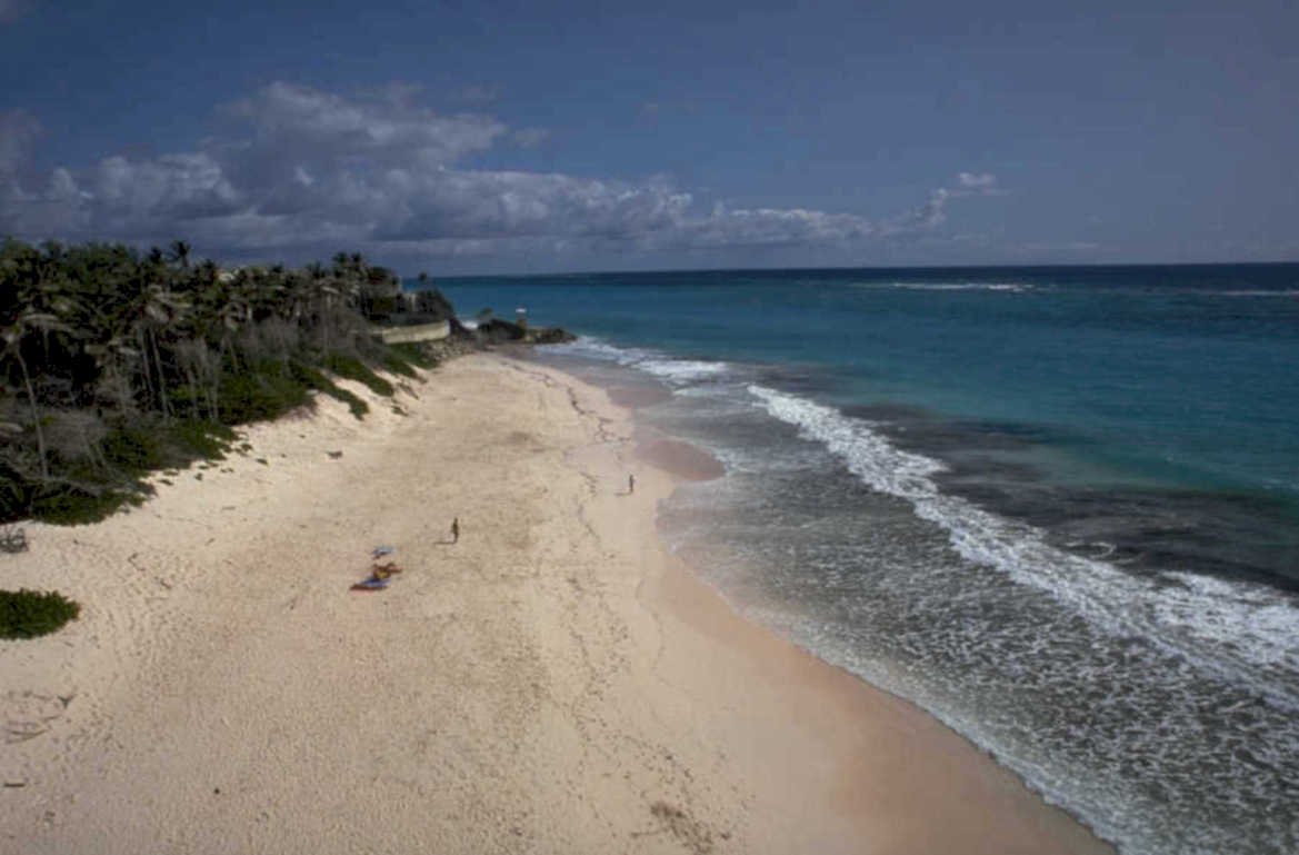 beach scene caribbean 1980s 1990s A4 Photo Print