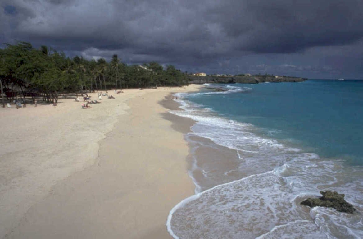 beach scene stlucia 1980s 1990s A4 Photo Print