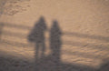 beach shadows sunset 1980s 1990s A4 Photo Print