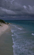 beach storm waves 1980s 1990s A4 Photo Print