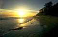 beach sunset california Vintage A4 Photo Print