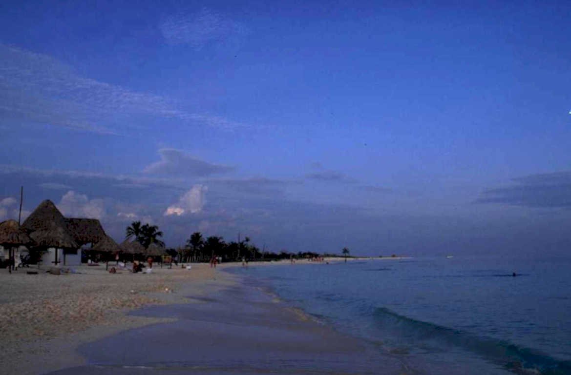 beach sunset caribbean 1980s 1990s A4 Photo Print