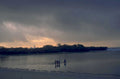 beach sunset silhouette 1980s 1990s A4 Photo Print 42