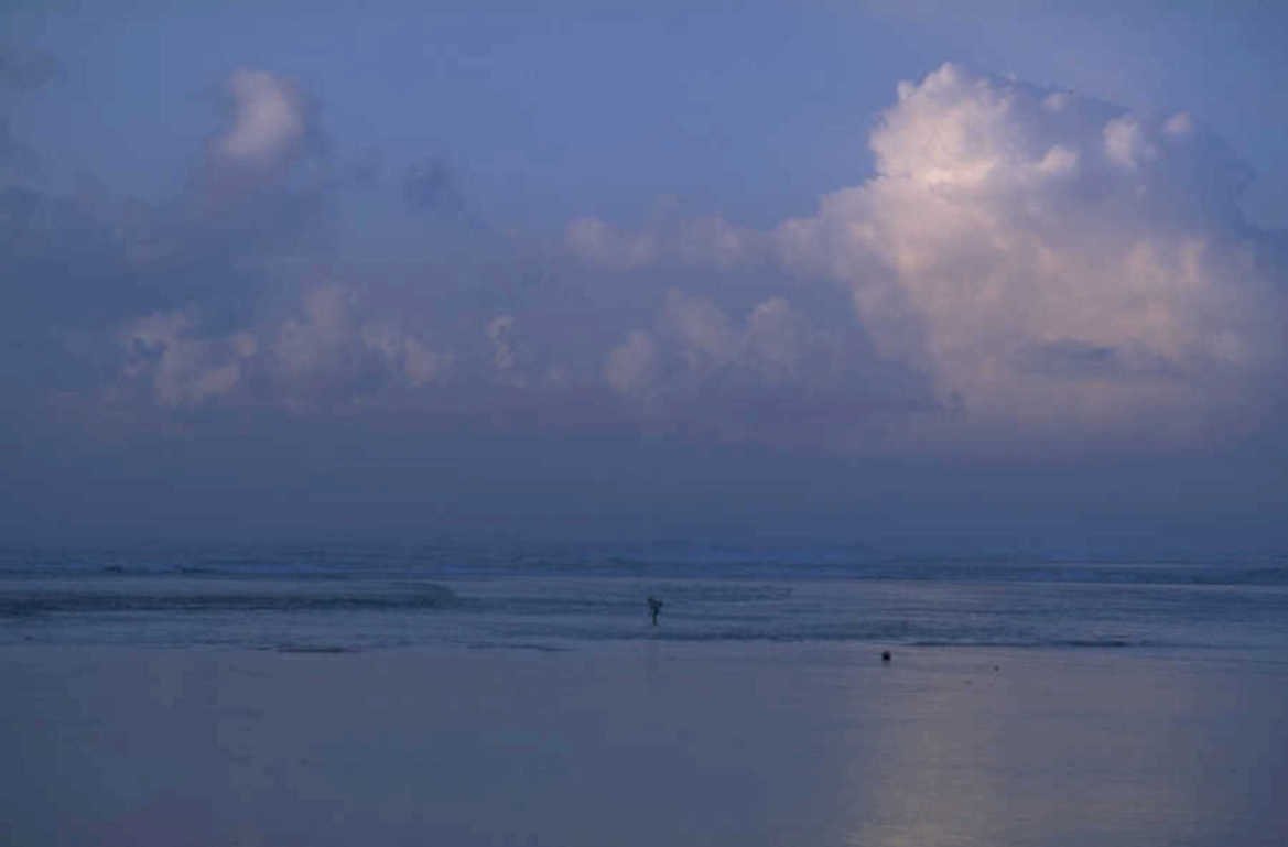 beach sunset waves 1980s 1990s A4 Photo Print