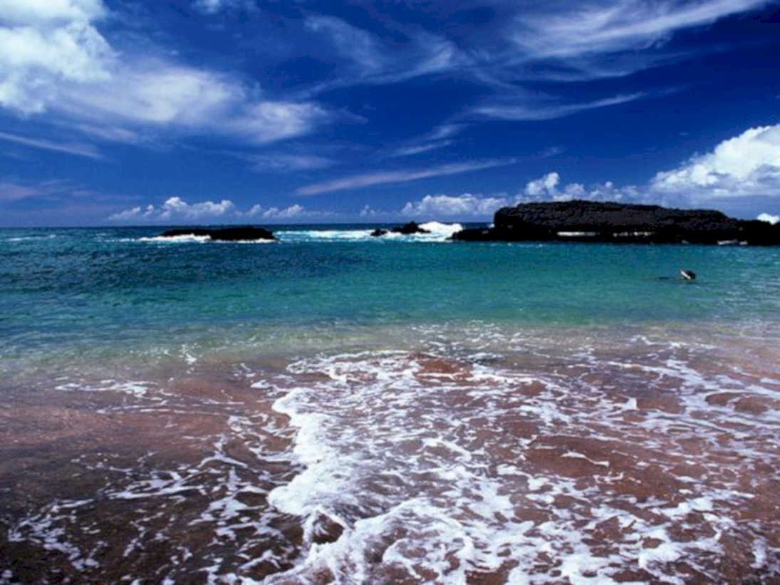 beach turquoise waves1980s 1990s A4 Photo Print