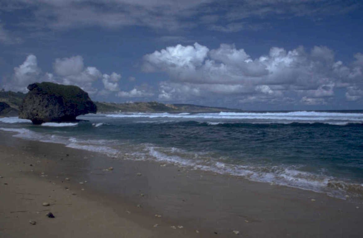 beach volcanic rocks 1980s 1990s A4 Photo Print