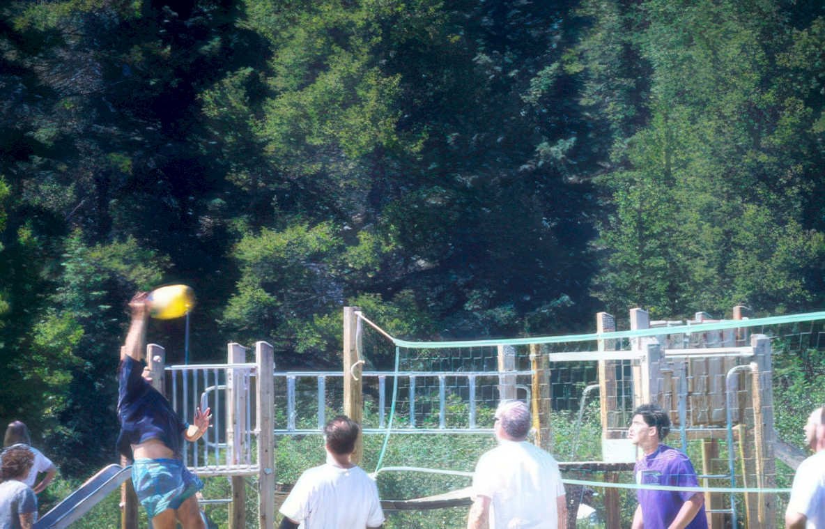 beach volleyball action Vintage A4 Photo Print