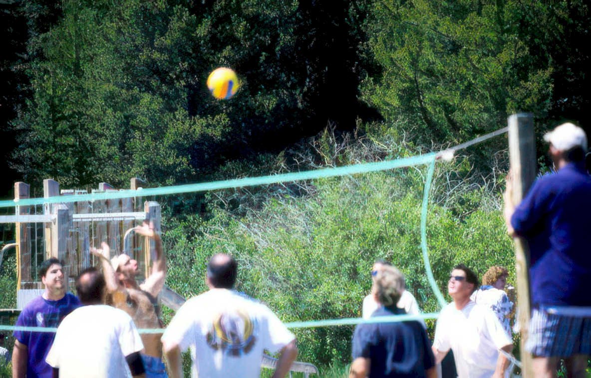 beach volleyball game Vintage A4 Photo Print