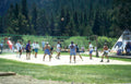 beach volleyball riverrock Vintage A4 Photo Print