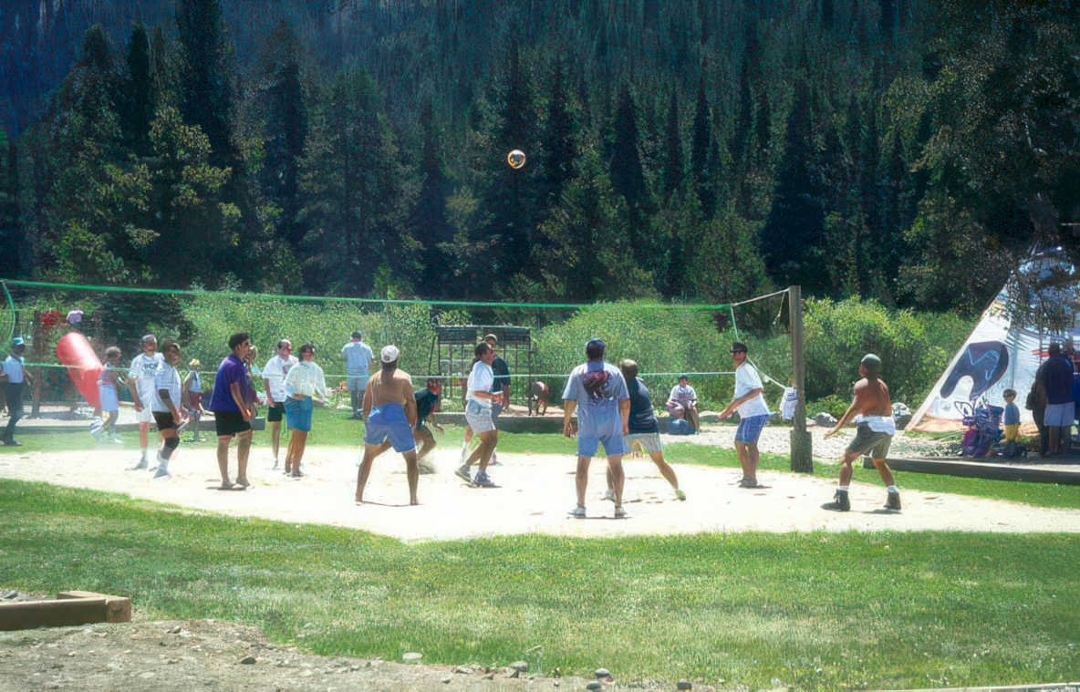 beach volleyball riverrock Vintage A4 Photo Print