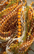 beaded necklaces amber 1980s 1990s A4 Photo Print