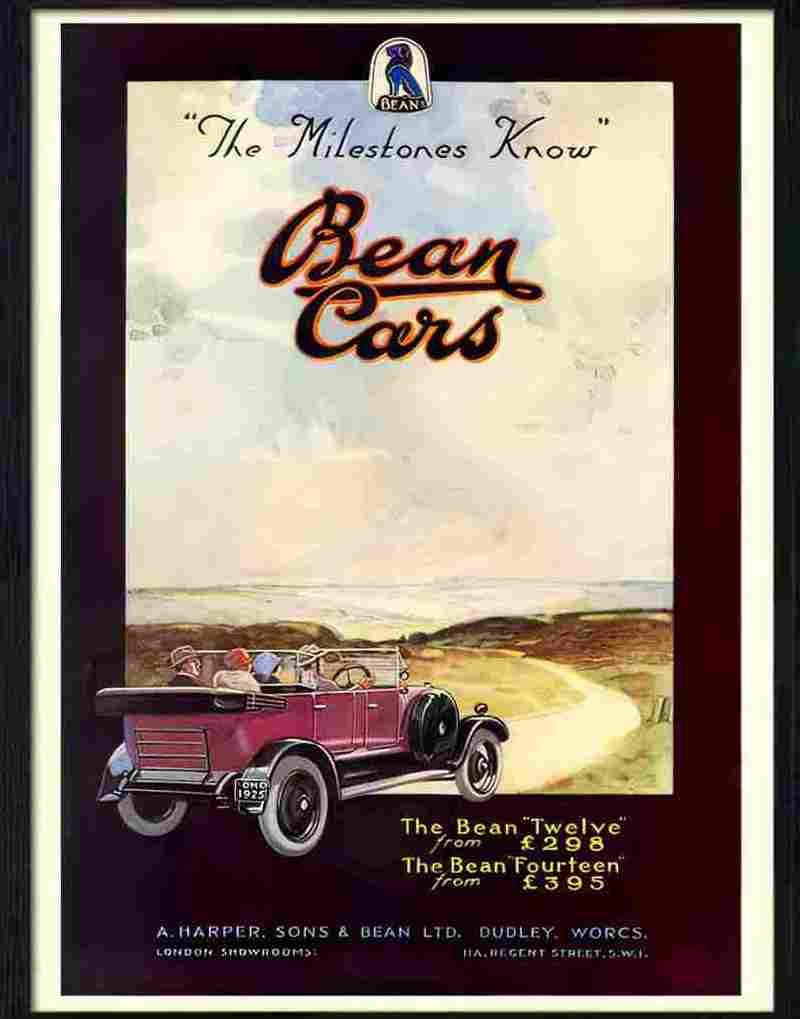 bean cars 1928 Advert A4 Photo Print