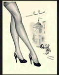bear brand stockings 1950s Advert A4 Photo Print