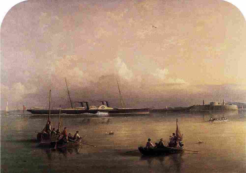 beechey royal mail entering kingstown harbour Art A4 Photo Print
