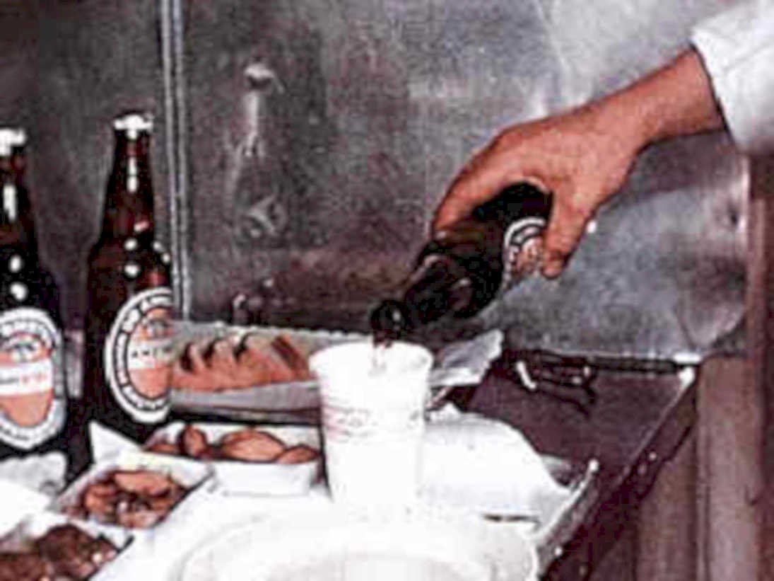 beer pouring glass1980s 1990s A4 Photo Print