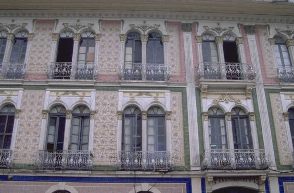 beige arched windows 1980s 1990s A4 Photo Print