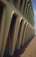 beige concrete panels Vintage A4 Photo Print