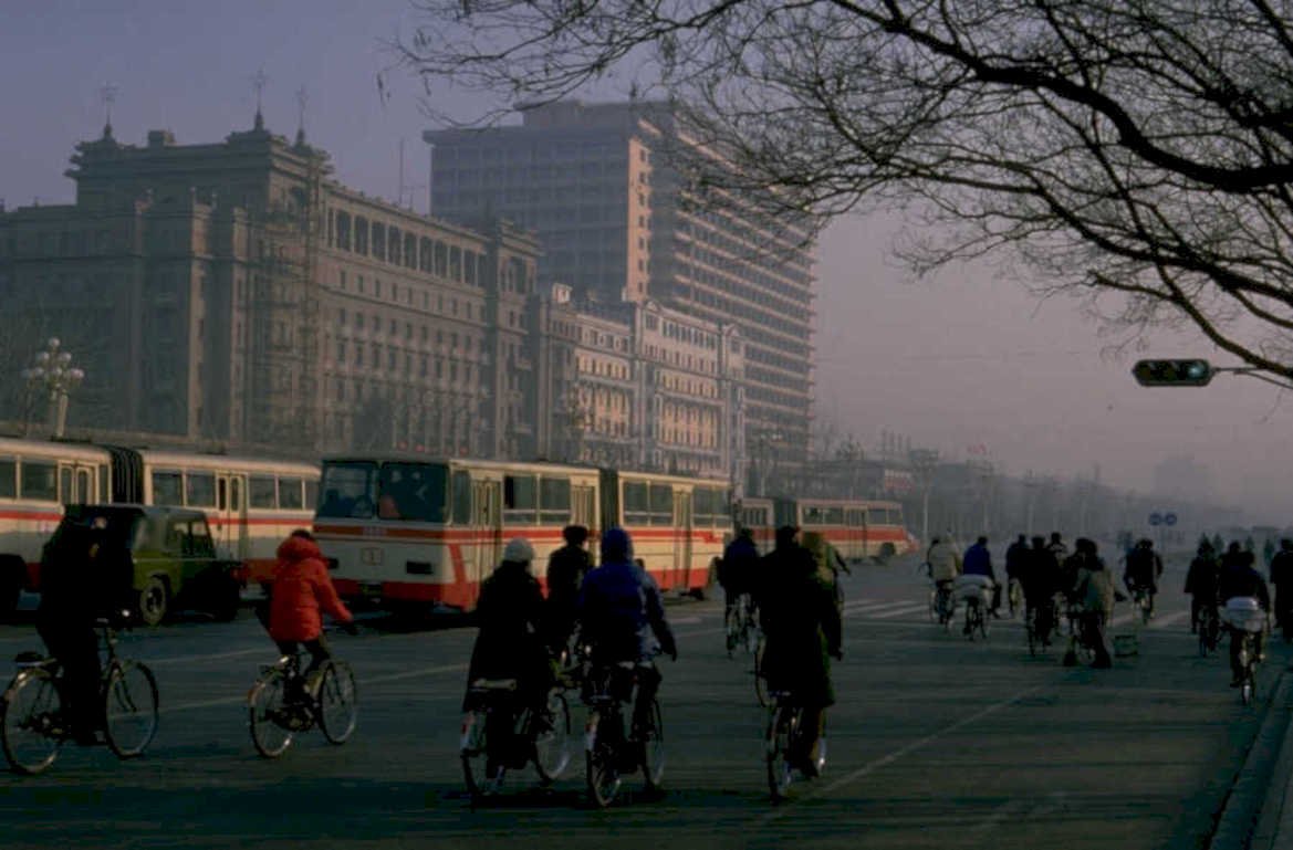beijing bicycle winter 1980s 1990s A4 Photo Print