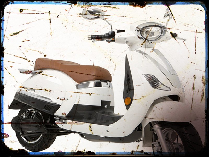 bel air lithium E Tropolis A4 Photo Print Motorbike Vintage Aged