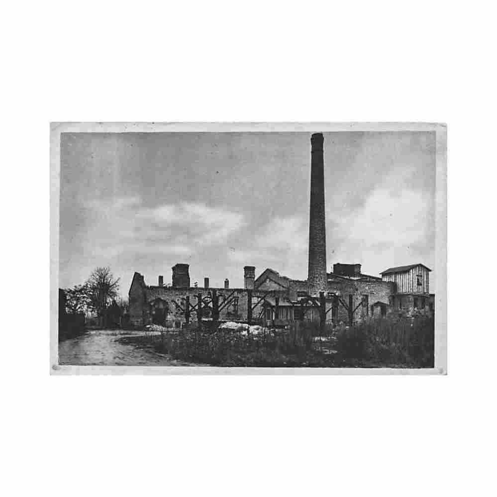 belarus brest destroyed distillery at the main train station world war one Vintage A4 Photo Print