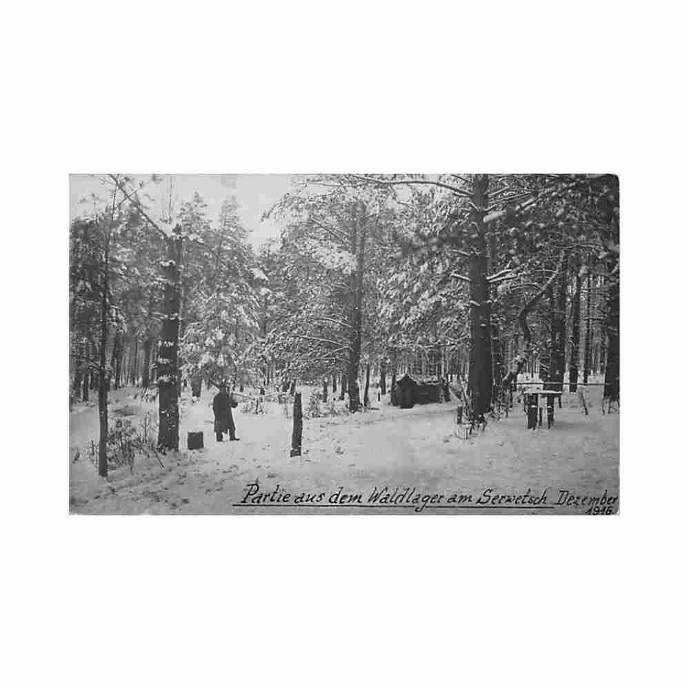 belarus the forest camp on the shchara river serwetsch world war one Vintage A4 Photo Print