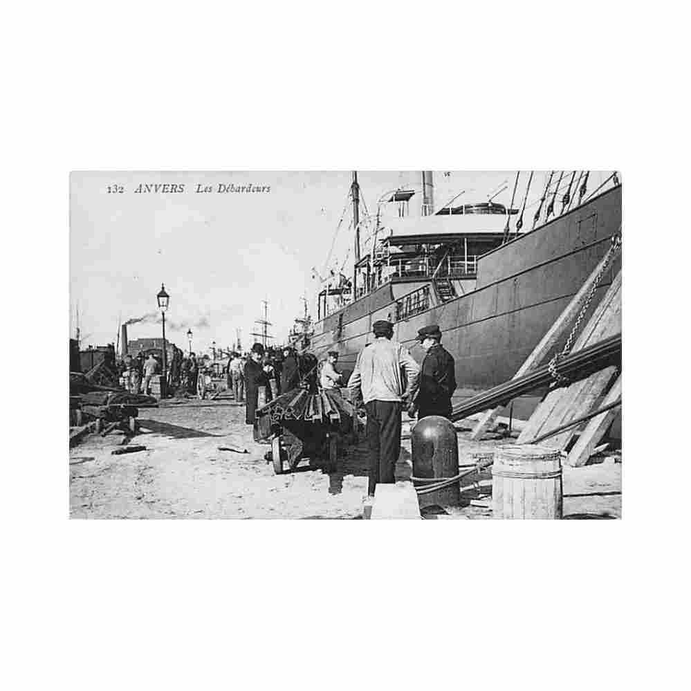 belgie antwerpen de havenarbeiders les debardeurs Vintage A4 Photo Print